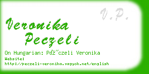 veronika peczeli business card